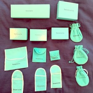 Tiffany & Co authentic boxes and jewelry bags